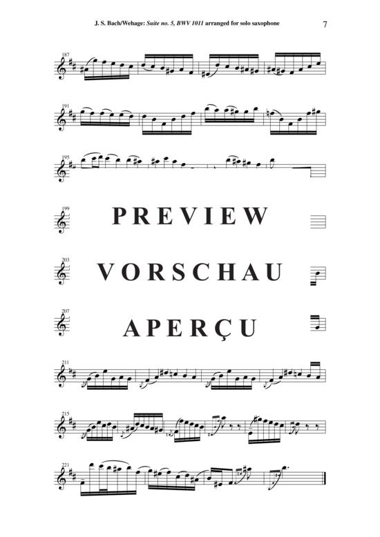 Product gallery: Page 8 of 16 Cello Suite Nr. 5, BWV 1011 , , (Saxophon Solo)