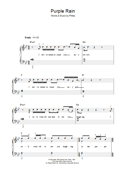 Produktgalerie: Seite 1 von 1 Purple Rain, Prince, Klavier
