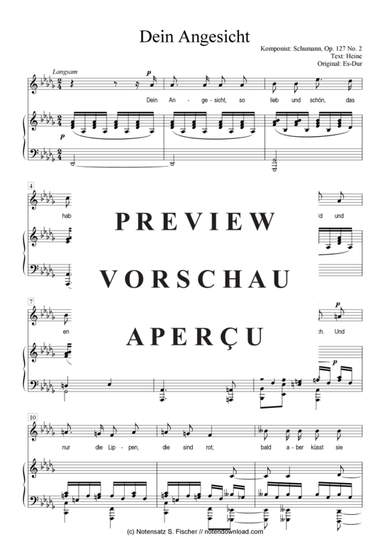 Product gallery: Page 2 of 4 Dein Angesicht  , , Piano and Voice