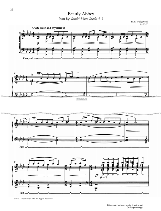 Produktgalerie: Seite 1 von 1 Beauly Abbey (from Up-Grade!), Pam Wedgwood, Klavier