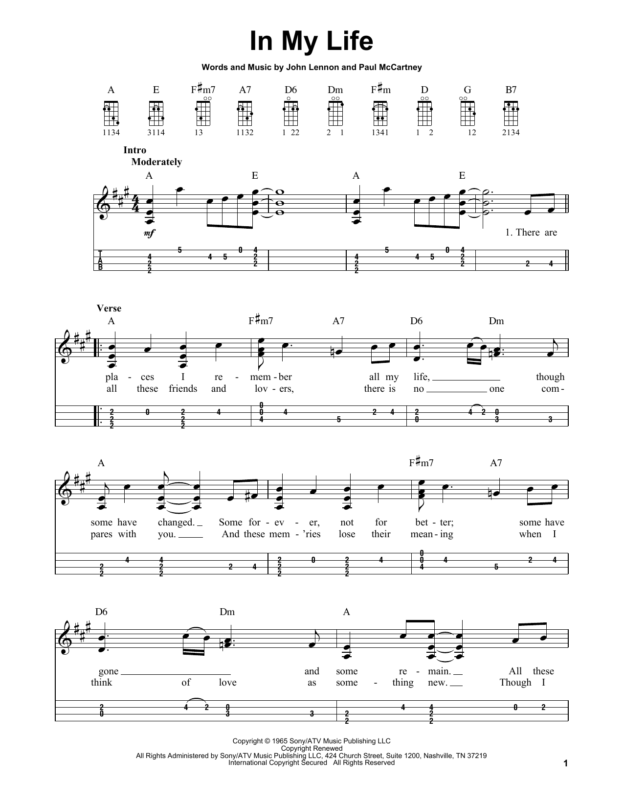 Produktbild zu:  In My Life - The Beatles