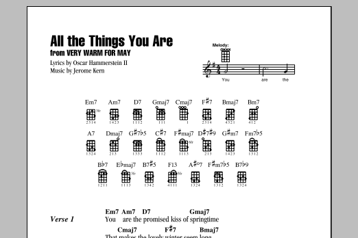 Product gallery: Page 1 of 1 All The Things You Are, Oscar Hammerstein II