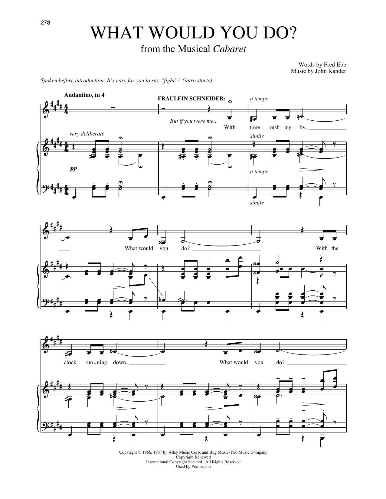 Produktbild zu: What Would You Do? (from Cabaret)