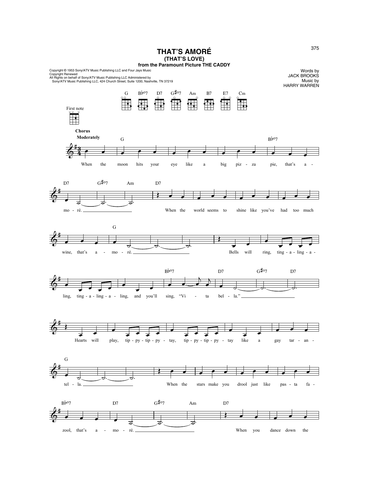 Produktbild zu: That's Amore (That's Love)