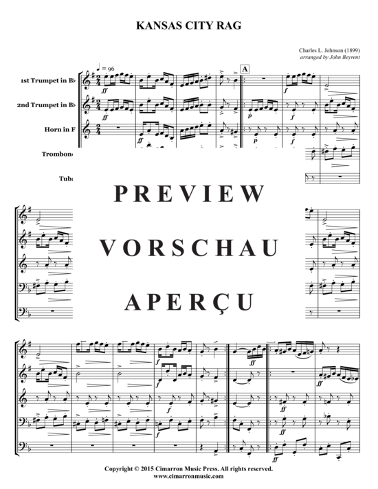 Produktgalerie: Seite 2 von 10 Kansas City Rag , , (Blechbläserquintett)