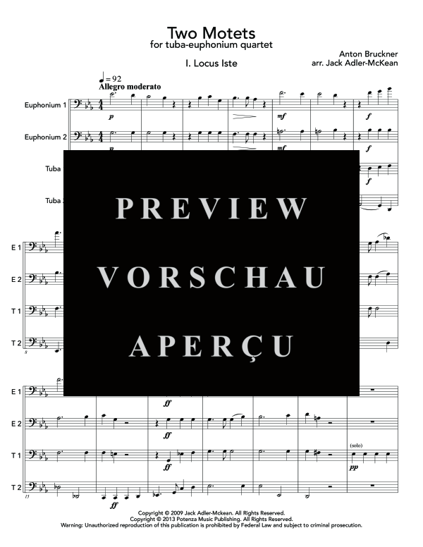 Product gallery: Page 5 of 11 Two Motets, , (Tuba Quartett EETT)