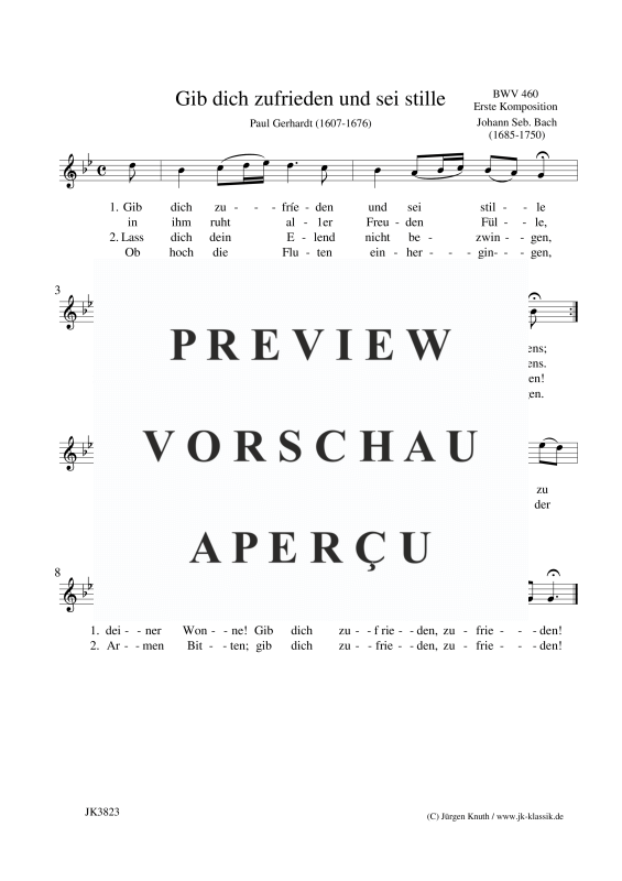 gallery: Gib dich zufrieden und sei stille , , (Gesang und Klavier)