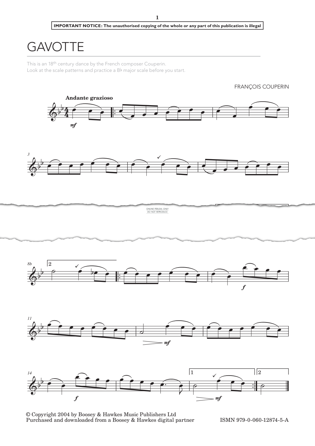 Produktgalerie: Seite 1 von 1 Gavotte, Francois Couperin, Klavier, Saxophon