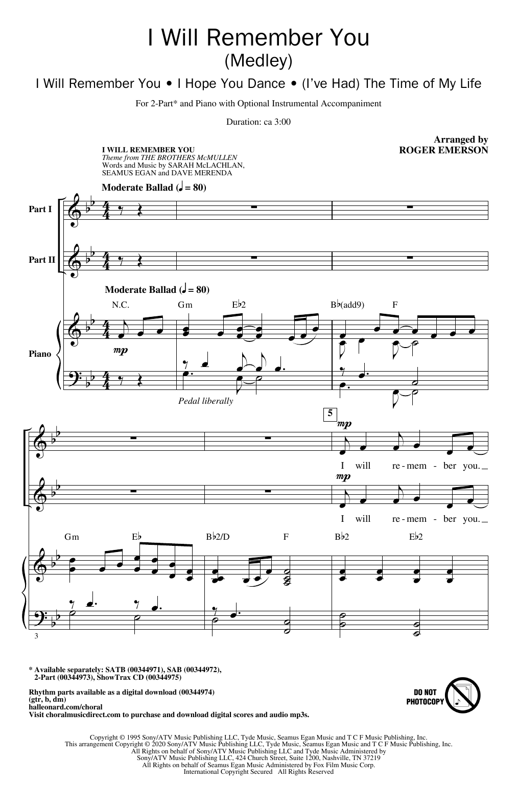 Produktbild zu: I Will Remember You (Medley)