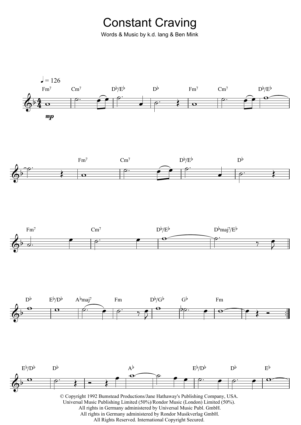 Product gallery: Page 1 of 1 Constant Craving, k.d. lang