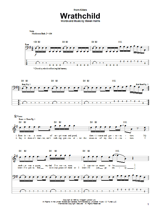 Produktgalerie: Seite 1 von 1 Wrathchild, Iron Maiden, E-Bass