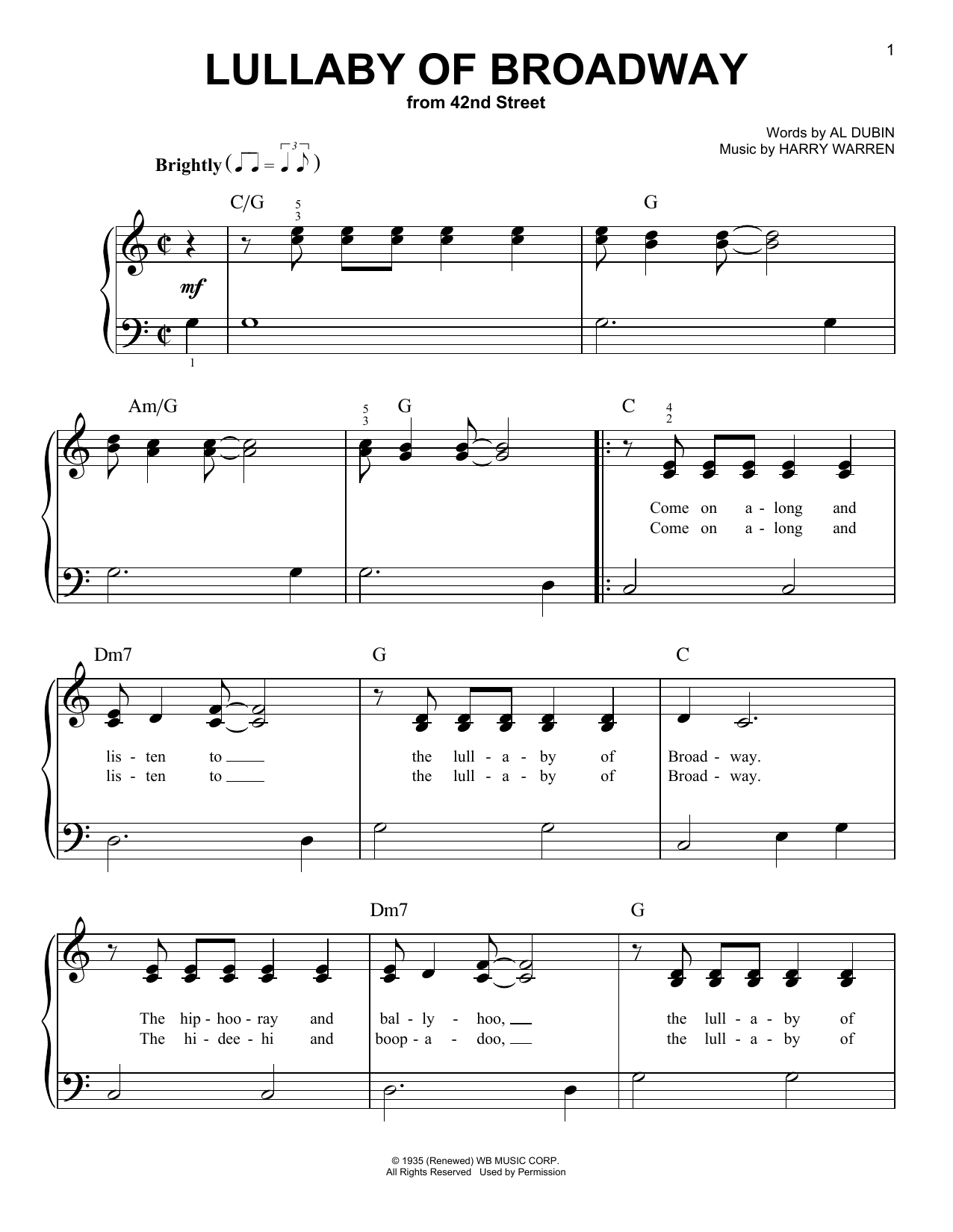 Product gallery: Page 1 of 1 Lullaby Of Broadway, Harry Warren