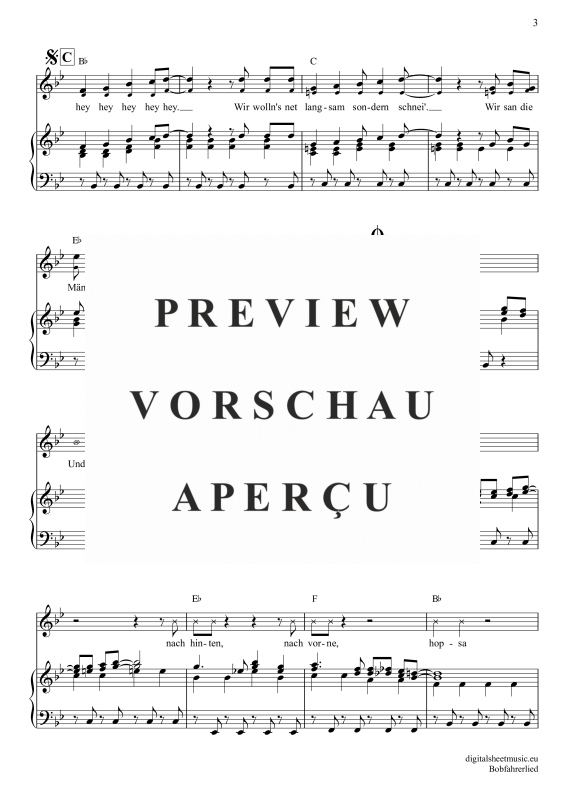 gallery: Bobfahrer-Lied, Buam, Troglauer, Klavier, Gesang & Akkorde