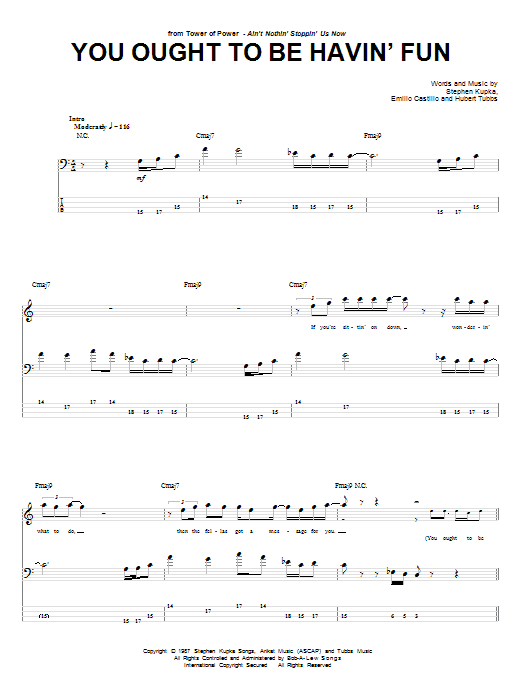 Produktgalerie: Seite 1 von 1 You Ought To Be Havin' Fun, Tower Of Power, E-Bass