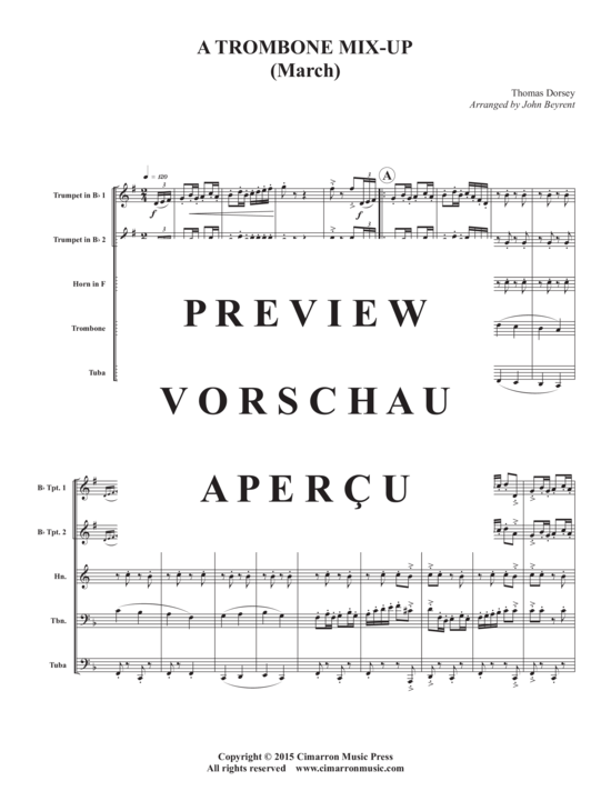 Produktgalerie: Seite 3 von 11 A Trombone Mix-Up , , (Blechbläserquintett)