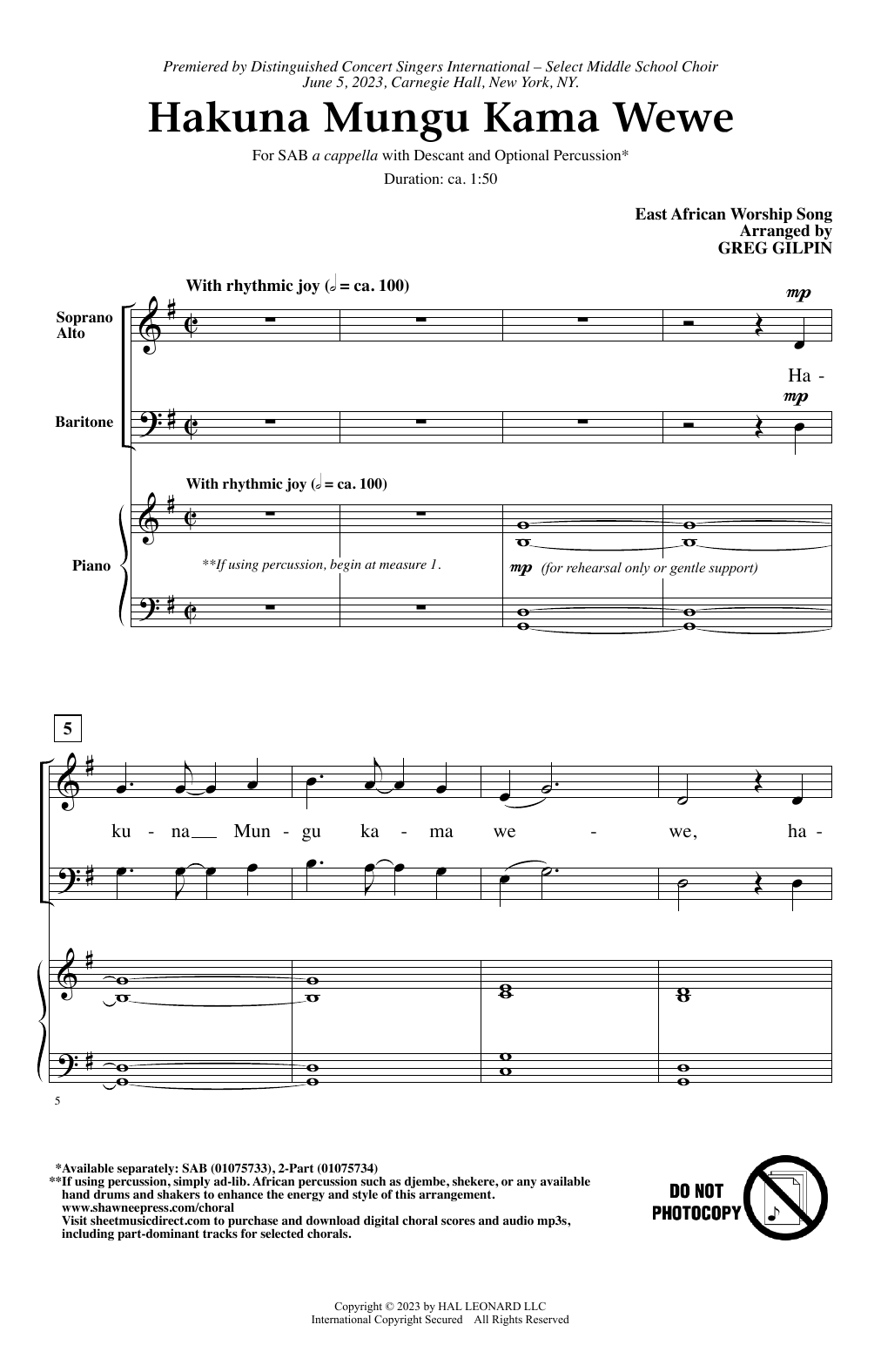 Product gallery: Page 1 of 1 Hakuna Mungu Kama Wewe, Greg Gilpin