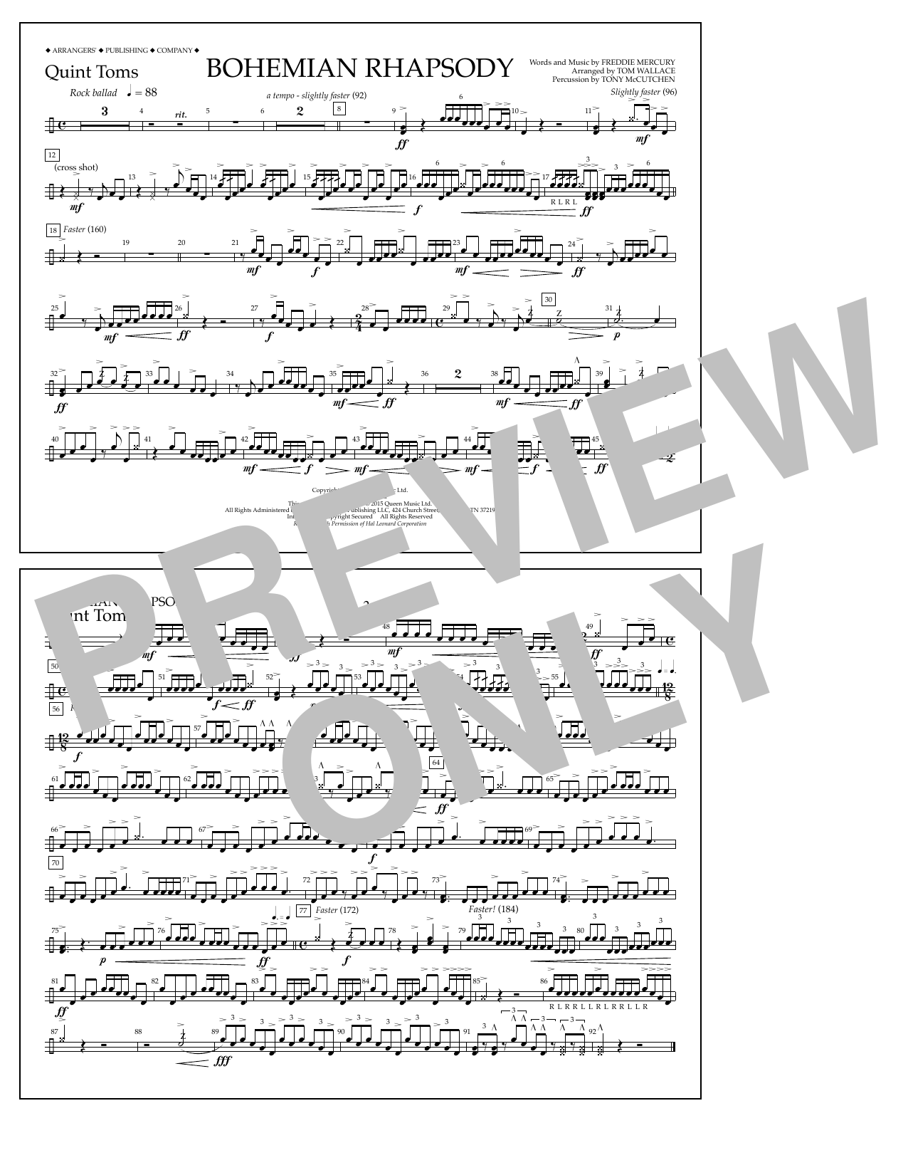 Produktbild zu: Bohemian Rhapsody - Quint-Toms