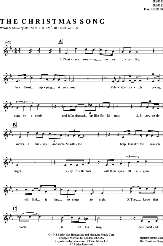 Produktgalerie: Seite 1 von 3 The Christmas Song (Merry Christmas To You) , Torme, Mel, Oboe