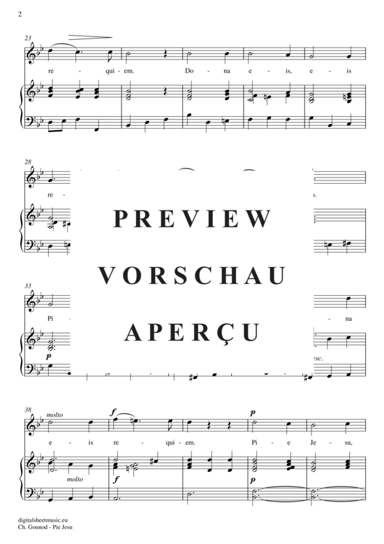 gallery: Pie Jesu , , (hoch D´ - F´´)