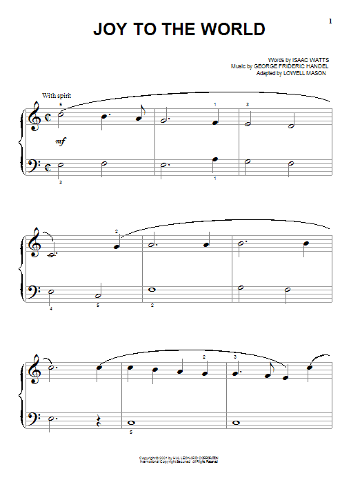 Produktgalerie: Seite 1 von 1 Joy To The World, Isaac Watts, Klavier