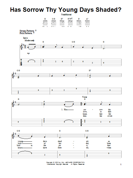 Product gallery: Page 1 of 1 Has Sorrow Thy Young Days Shaded?, Traditional