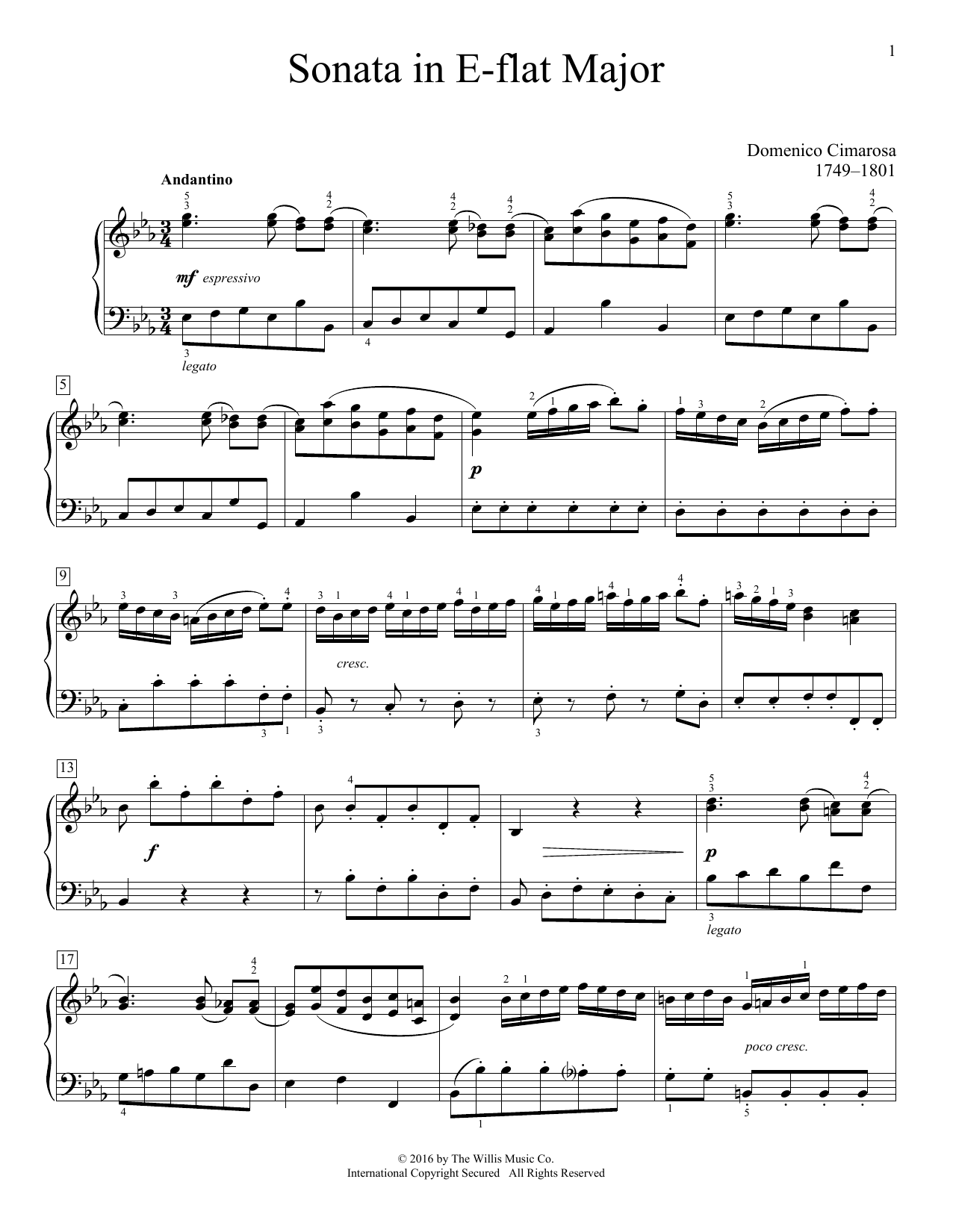Produktbild zu: Sonata In E-Flat Major
