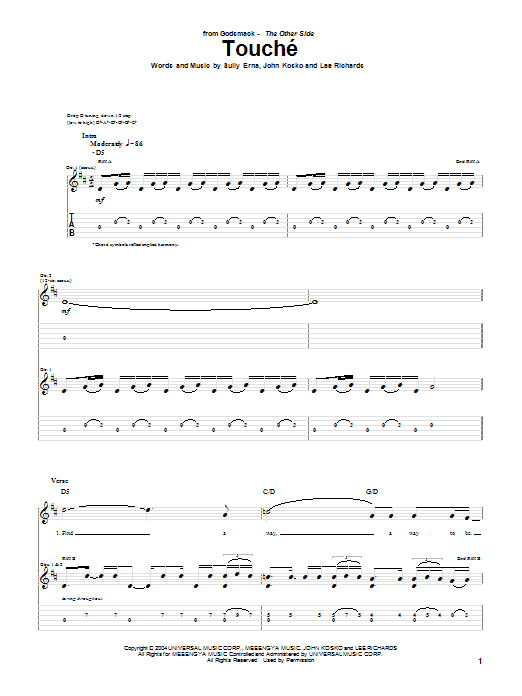 Produktgalerie: Seite 1 von 1 Touche, Godsmack featuring Dropbox, Gitarre
