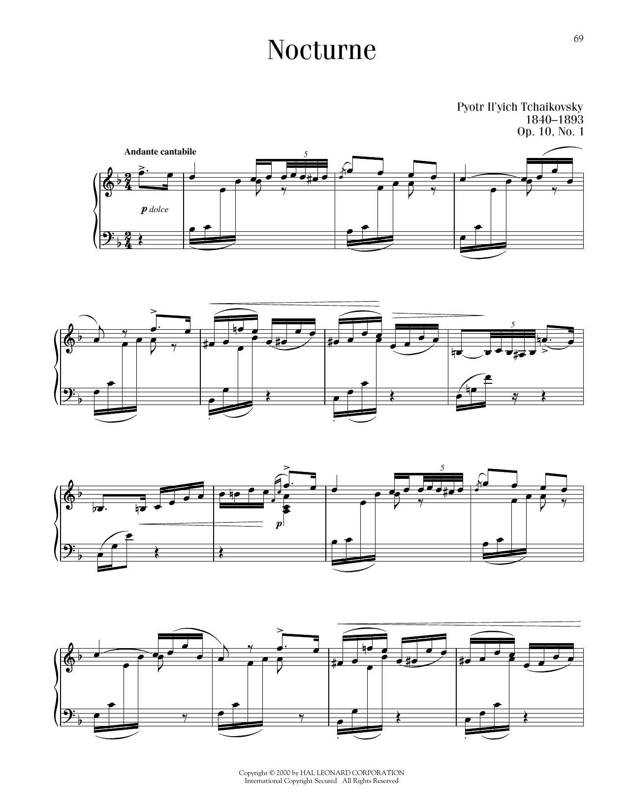 Produktbild zu: Nocturne, Op. 10, No. 1