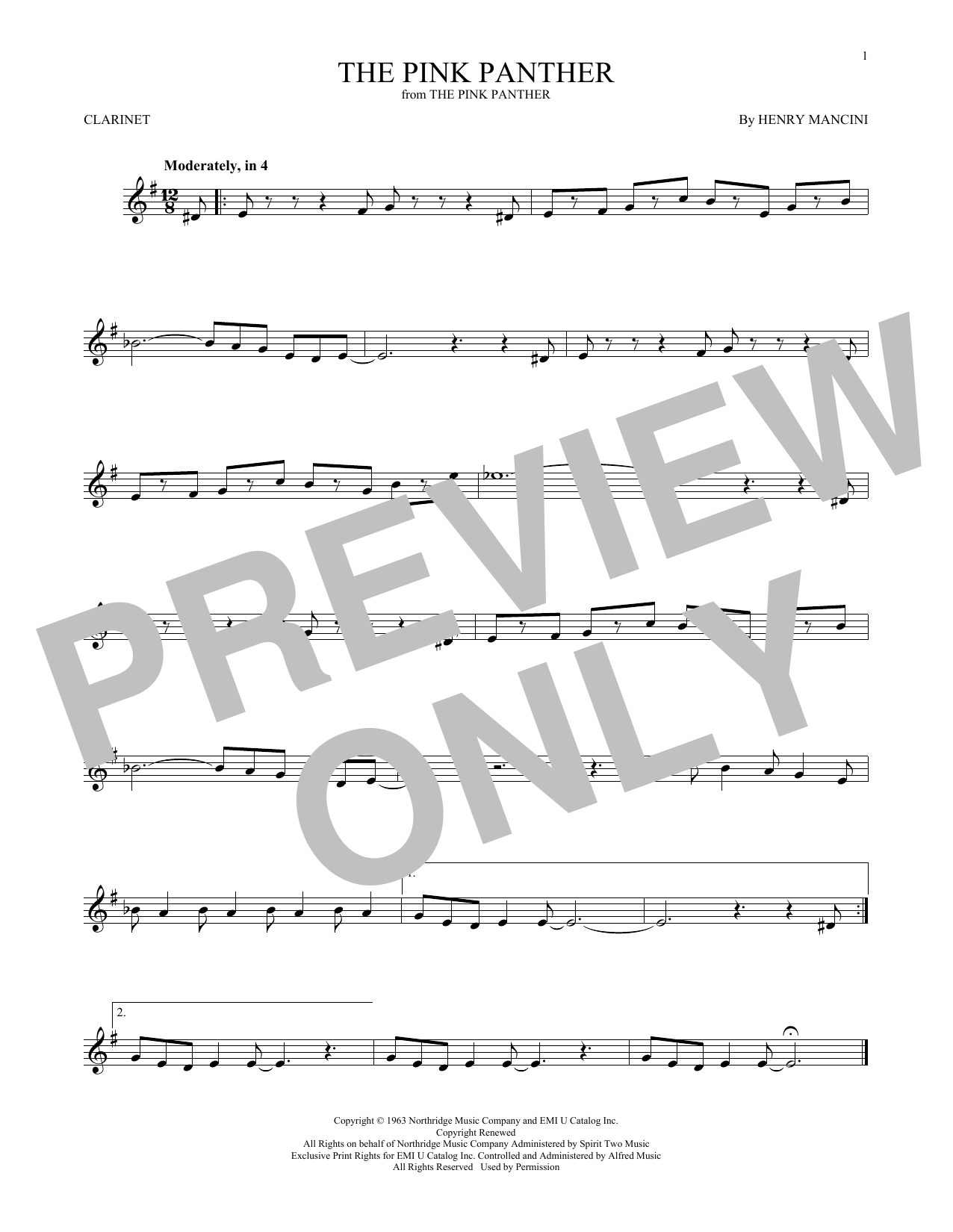 Product gallery: Page 1 of 1 The Pink Panther, Henry Mancini