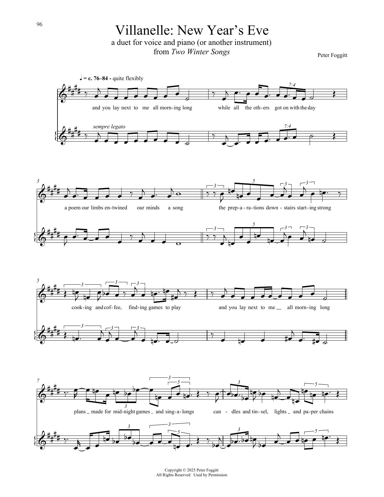 Produktgalerie: Seite 1 von 1 Villanelle: New Year's Eve, Peter Foggitt, Gesang, Klavier