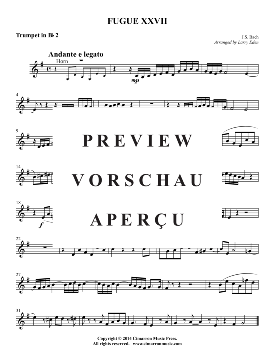 Produktgalerie: Seite 5 von 8 Fugue XXVII , , (Blechbläser-Quintett)