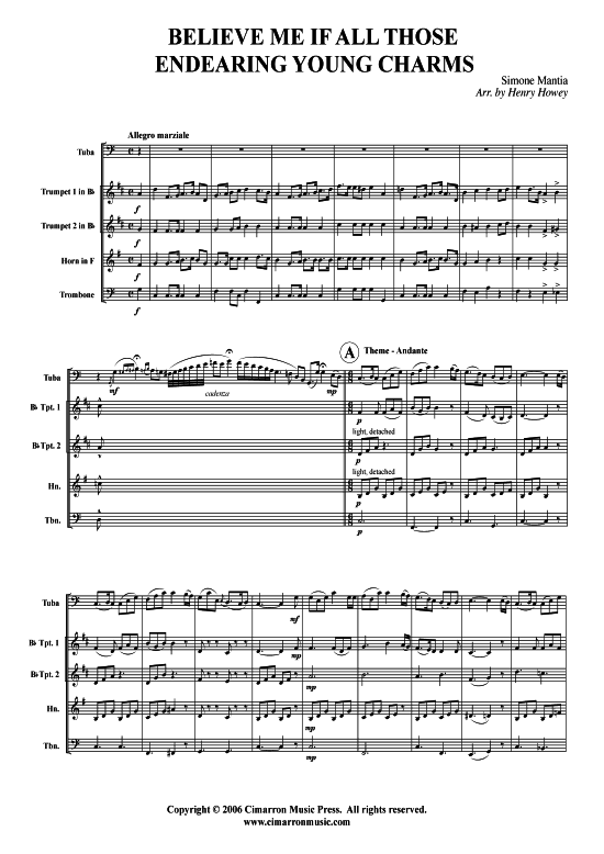 Produktbild zu: Believe Me If All Those Endearing Young Charms Simone Mantia