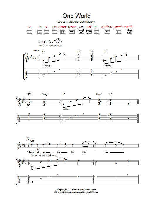 Product gallery: Page 1 of 1 One World, John Martyn