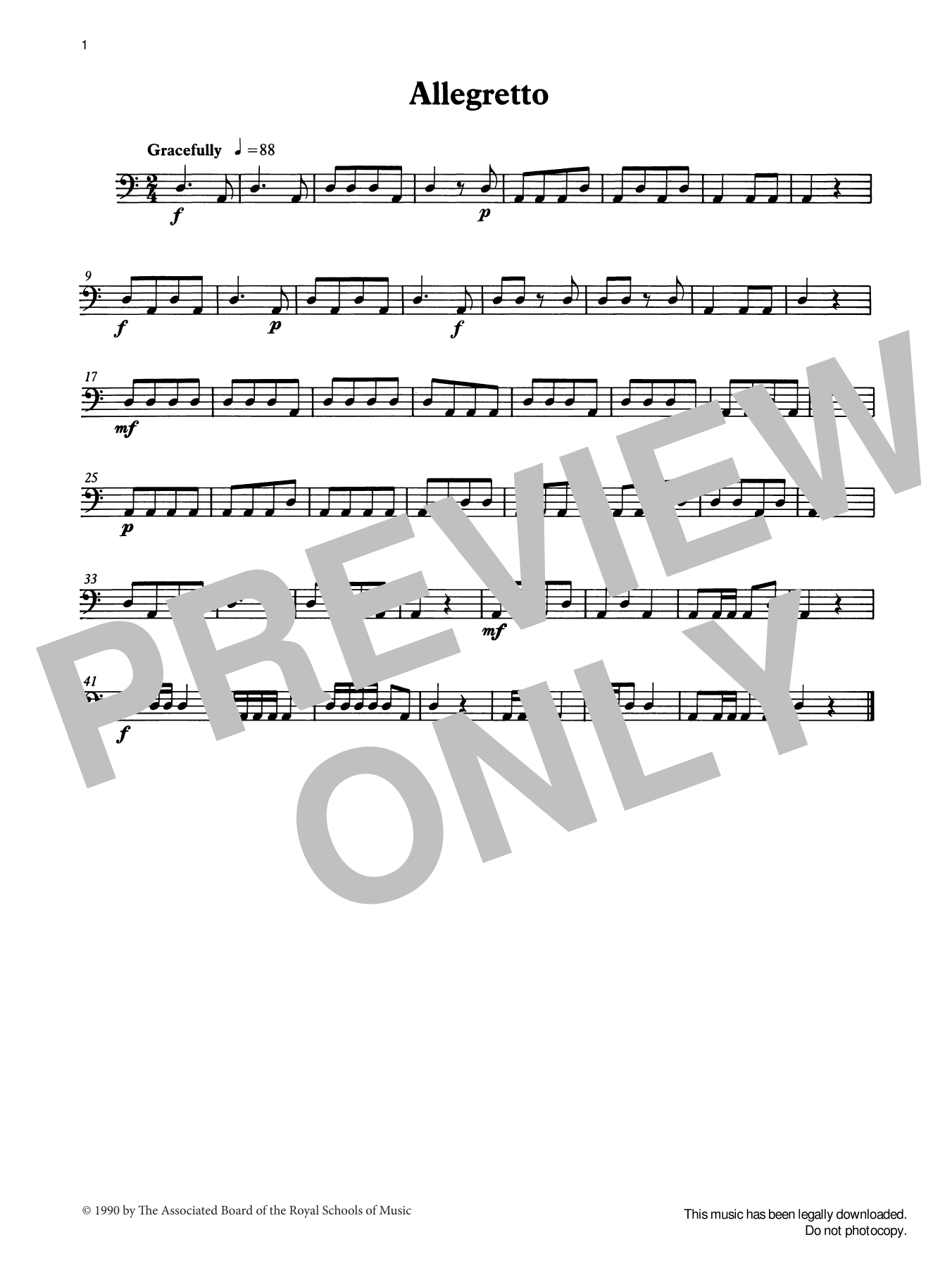 Product gallery: Page 1 of 1 Allegretto from Graded Music for Timpani, Book I, Ian Wright