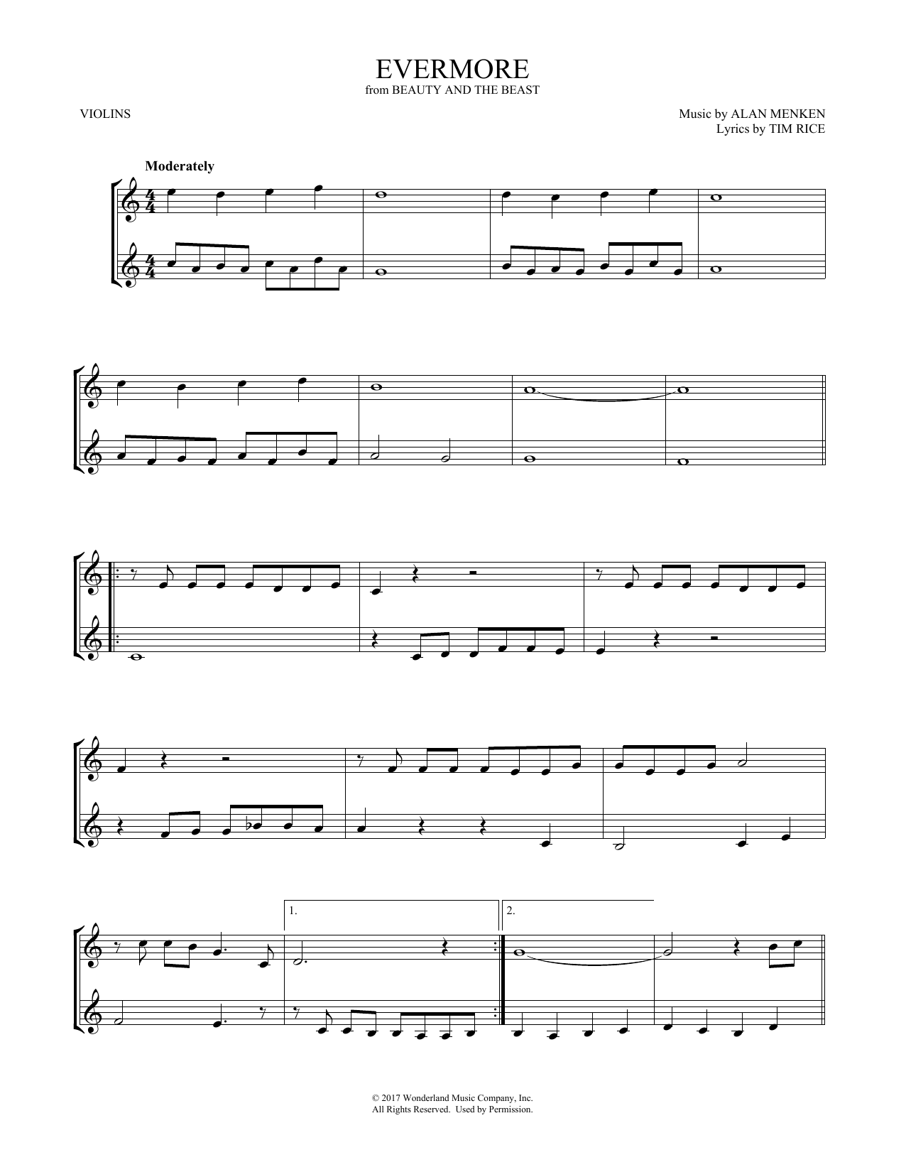 Product gallery: Page 1 of 1 Evermore (from Beauty and the Beast) (arr. Mark Phillips), Josh Groban