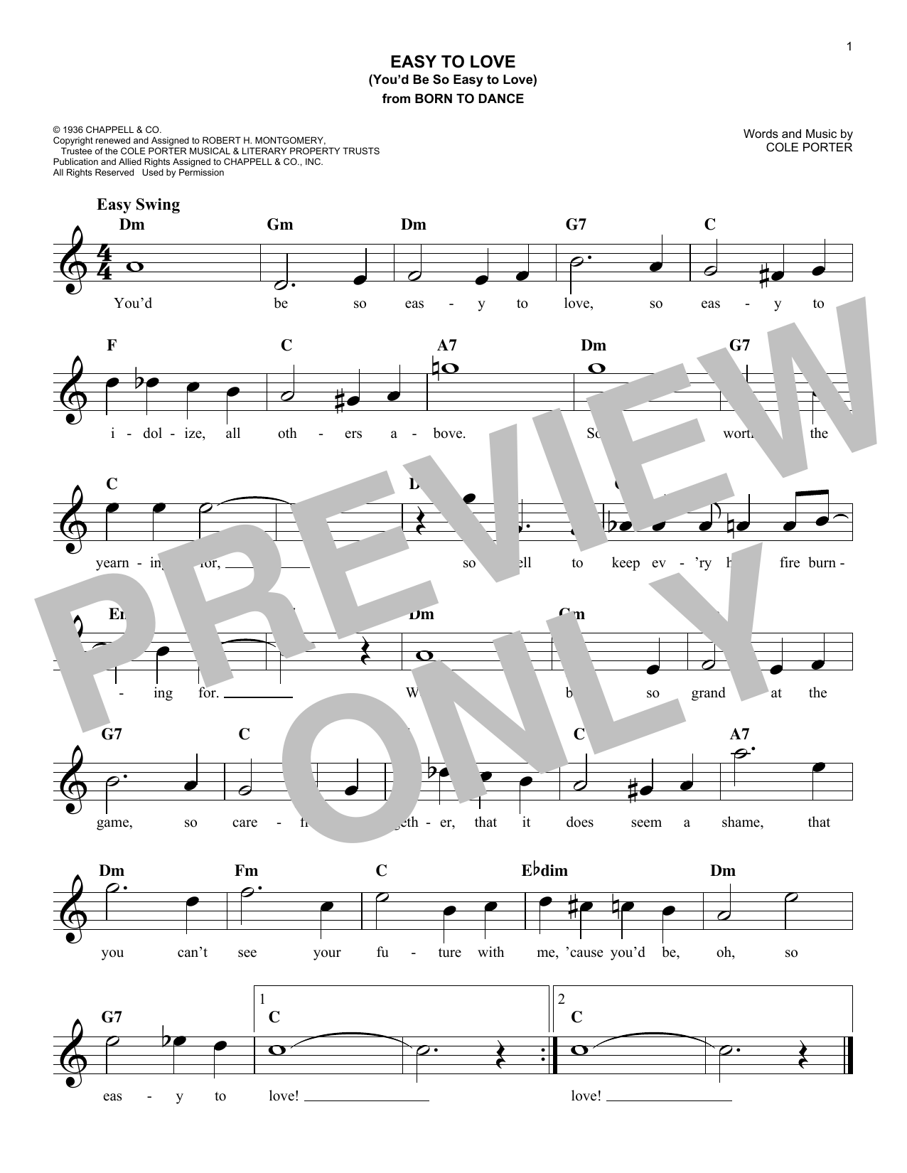 Produktbild zu: Easy To Love (You'd Be So Easy To Love)
