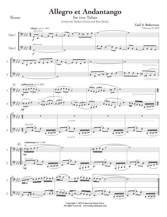 Product picture to: Allegro and Andantango Gail Robertson