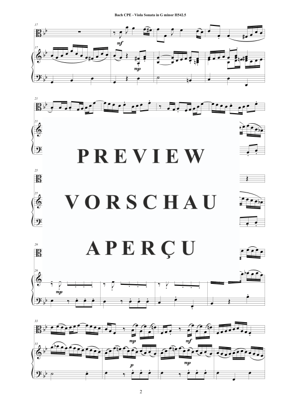 Product gallery: Page 3 of 11 Viola Sonata in G-Moll H542.5, , Viola and Piano/Harpsichord