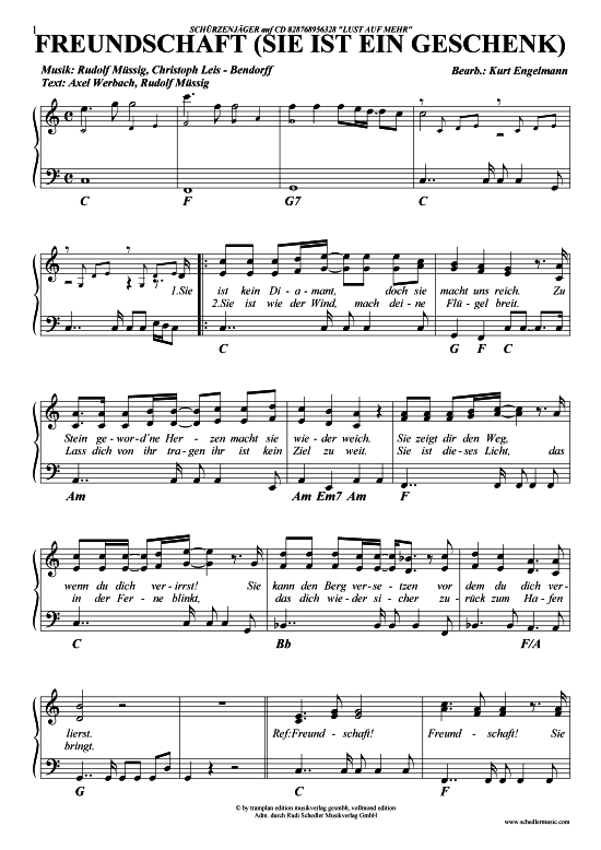 Produktbild zu: Freundschaft (Sie ist ein Geschenk) Zillertaler Schürzenjäger