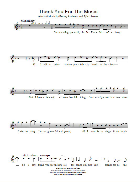 Product gallery: Page 1 of 1 Thank You For The Music, ABBA