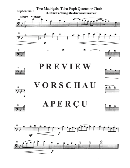 Produktgalerie: Seite 8 von 14 Two Madrigals , , (Tuba Quartett EETT)