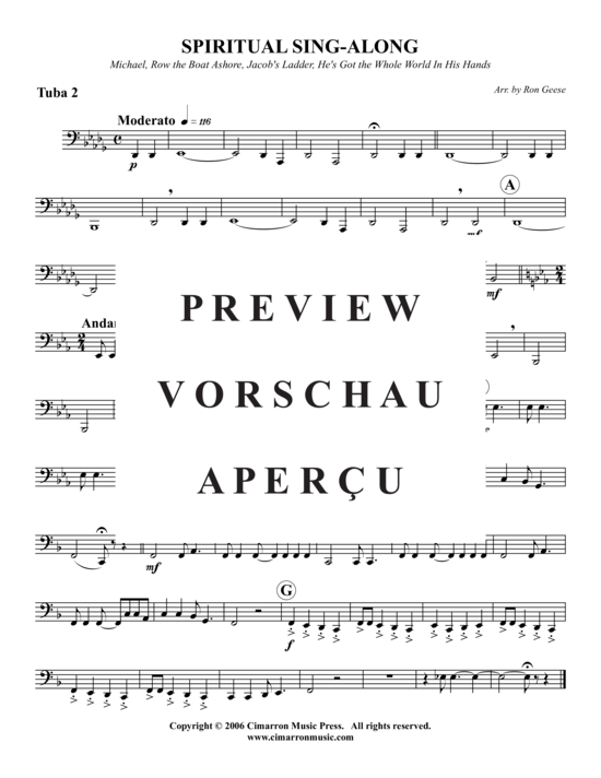 Product gallery: Page 13 of 13 Spiritual Sing-Along 3 Stücke , , (Tuba Quartet: 2x Baritone, 2xTuba)