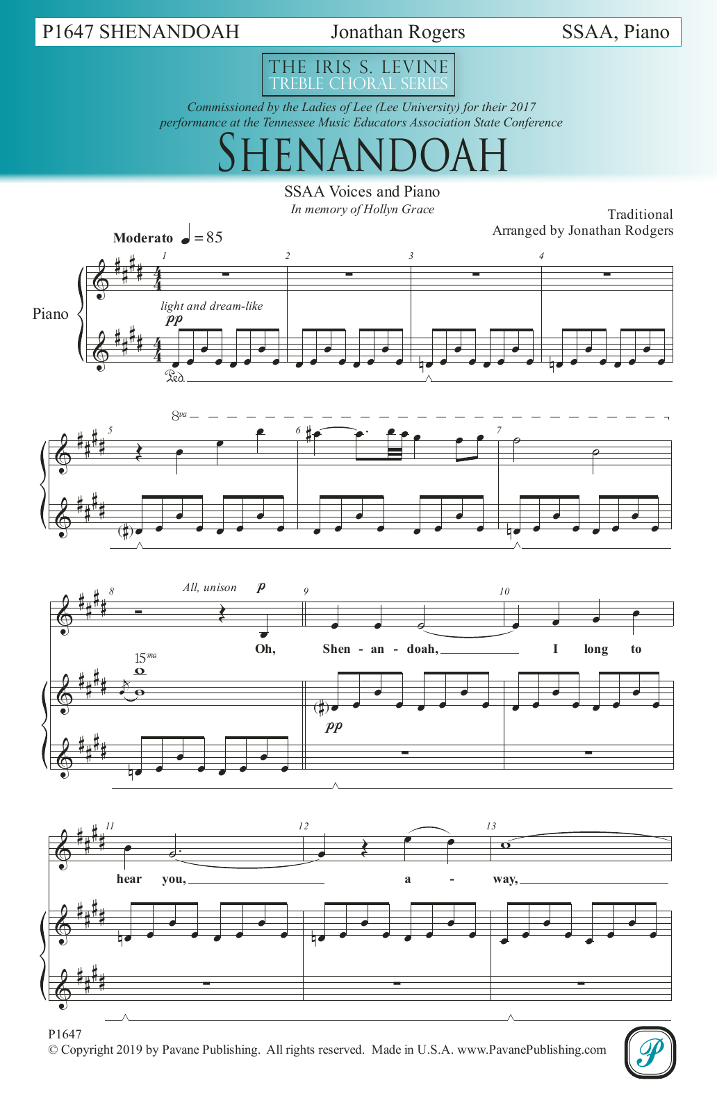 Produktgalerie: Seite 1 von 1 Shenandoah (arr. Jonathan Rodgers), Traditional, Chor