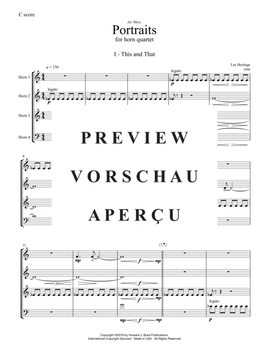 Produktgalerie: Seite 4 von 21 Portraits , , (Hornquartett)