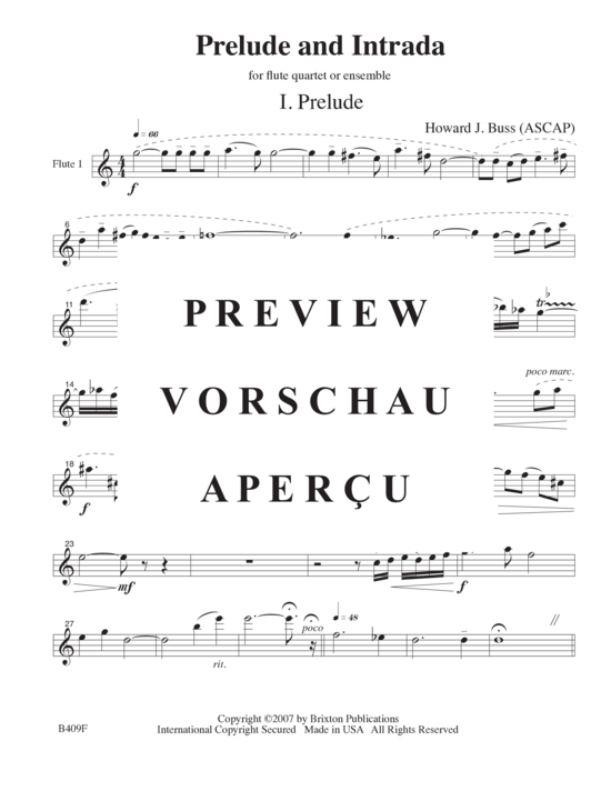 gallery: Prelude and Intrada , , (4 Flöten oder Ensemble)