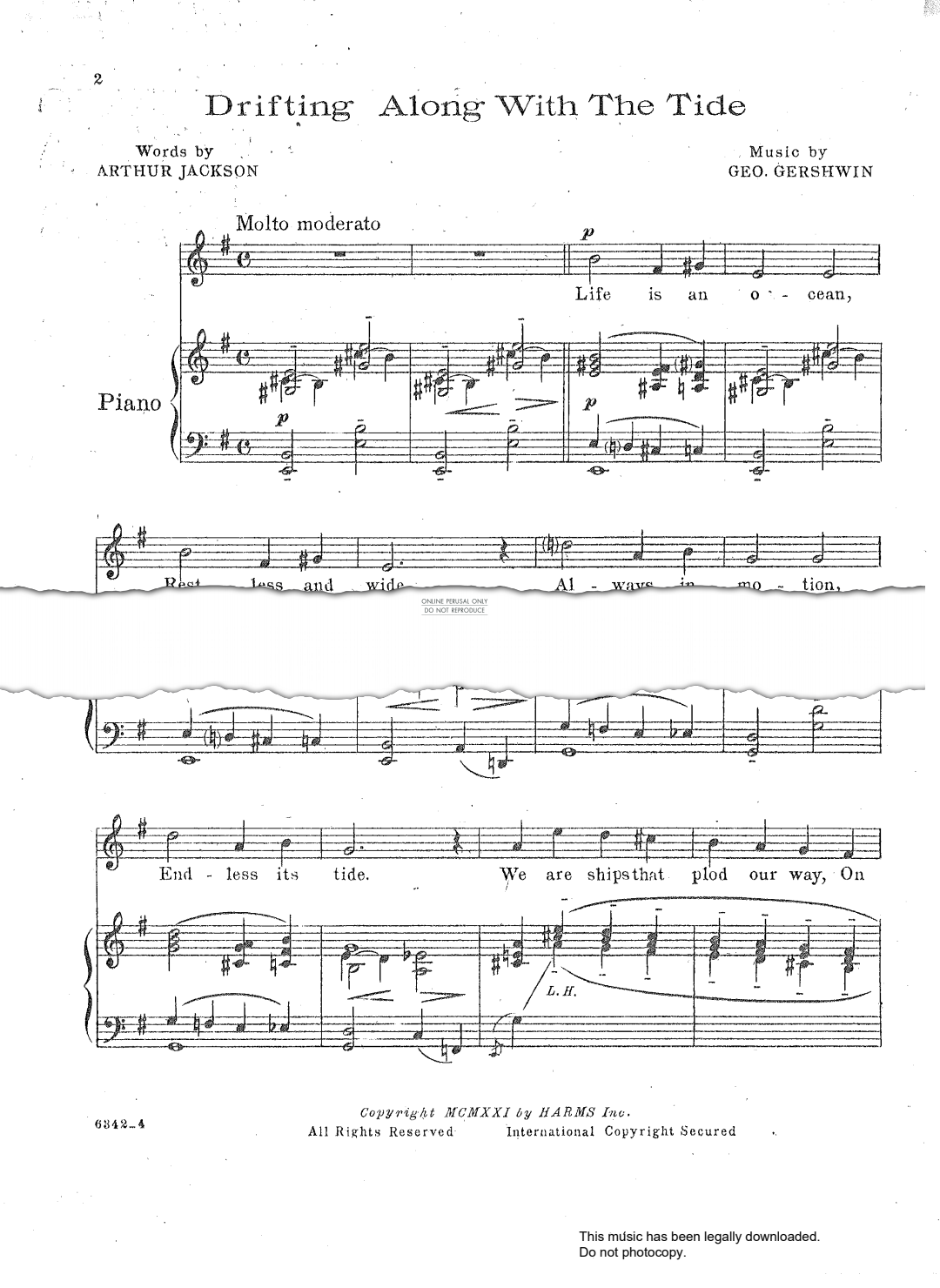 Produktbild zu: Drifting Along With The Tide (from 'George White's Scandals')