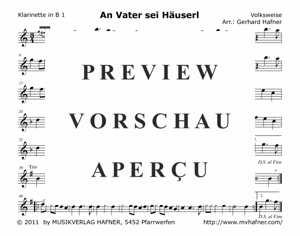 gallery: An Vater sei Häuserl, , (woodwind and brass)
