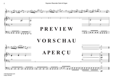 Product gallery: Page 3 of 4 Largo (Winter) , , Soprano Recorder and Organ