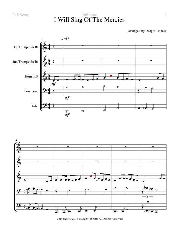 Produktbild zu: I Will Sing of the MerciesTraditional