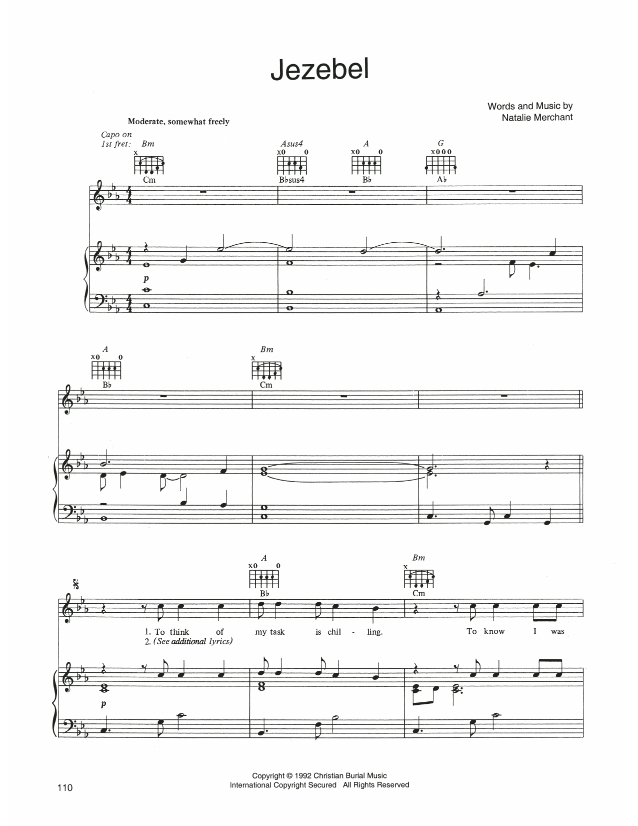 Produktgalerie: Seite 1 von 1 Jezebel, 10,000 Maniacs, Gesang, Gitarre, Klavier